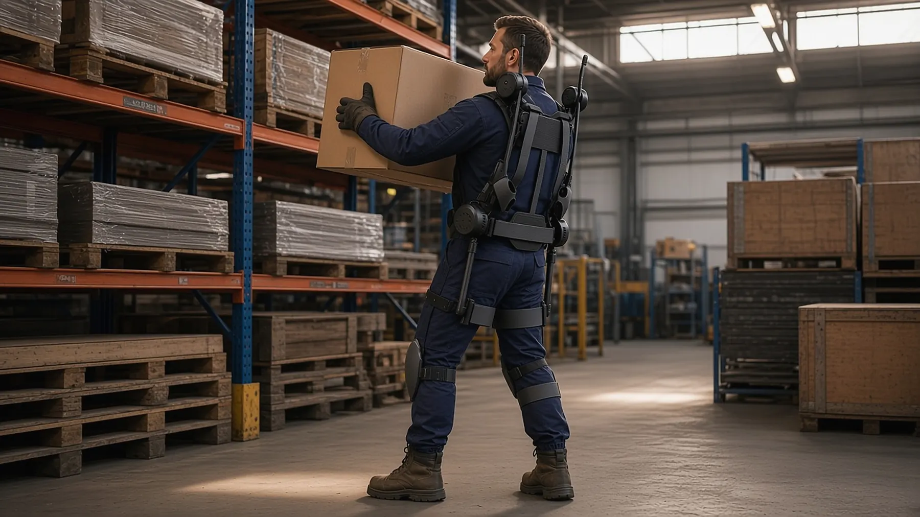 WA1, carton posé sur un rayonnage